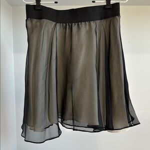 Leyendecker Elegant Black Sheer Mini Skirt Size 8